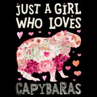 Capybara Just A  Who Loves Capybaras Flower  Floral  Zip Tote Bag