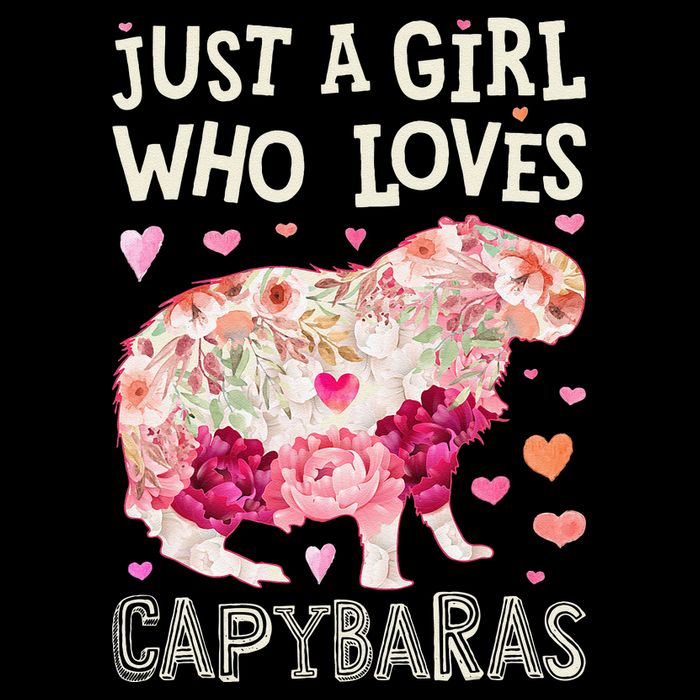Capybara Just A  Who Loves Capybaras Flower  Floral  Zip Tote Bag