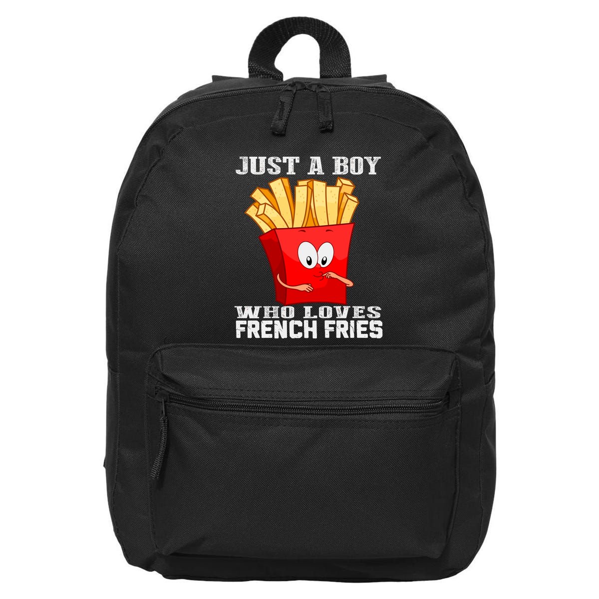 Cute Just A Boy Who Loves French Fries 16 in Basic Backpack