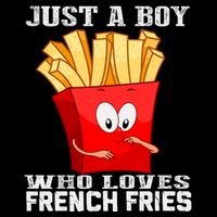Cute Just A Boy Who Loves French Fries 16 in Basic Backpack