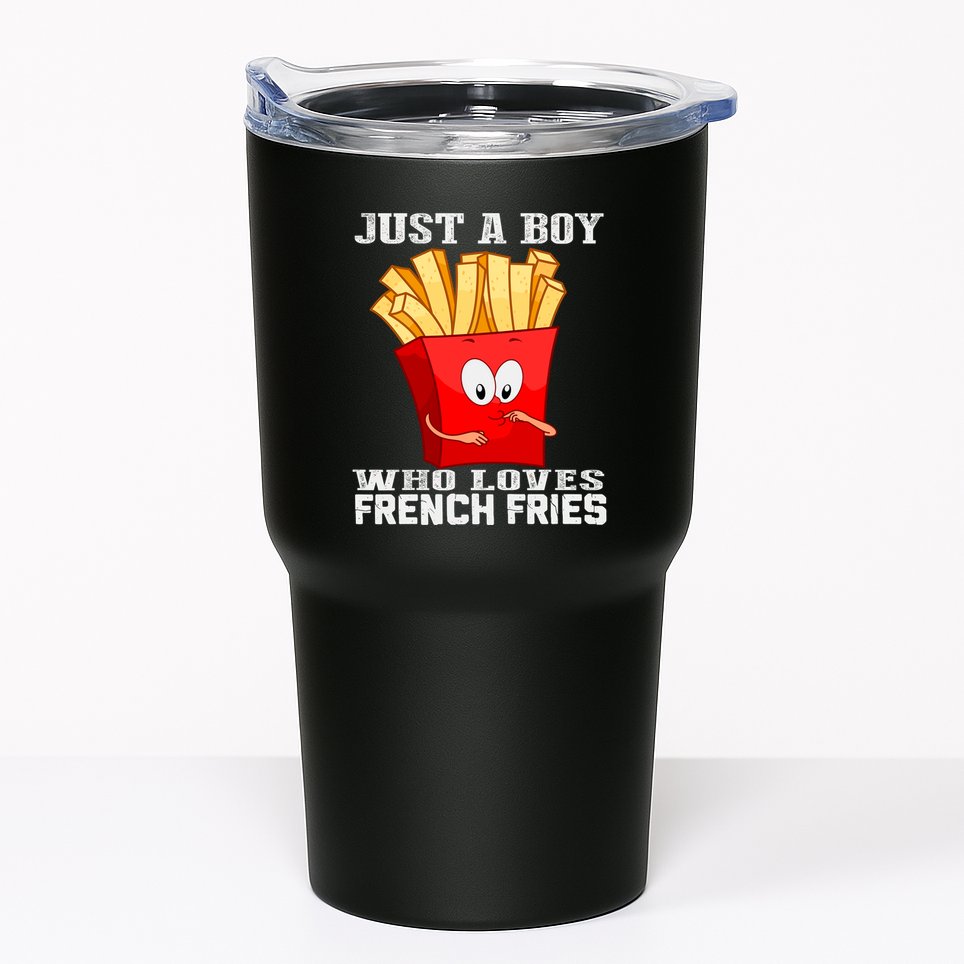 Cute Just A Boy Who Loves French Fries Tumbler