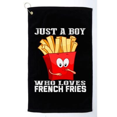 Cute Just A Boy Who Loves French Fries Golf Towel