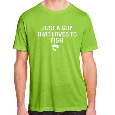 Cute Just A Guy That Loves To Fish Angler Fisherman Gifts Fishing Adult ChromaSoft Performance T-Shirt