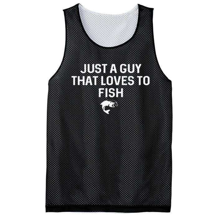 Cute Just A Guy That Loves To Fish Angler Fisherman Gifts Fishing Mesh Reversible Basketball Jersey Tank