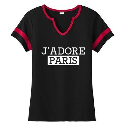 Cool J Adore Paris I Love Paris French Ladies Halftime Notch Neck Tee