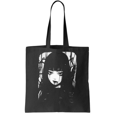 Creepy Japanese Anime Manga Horror Pastel Goth Grunge Tote Bag