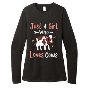 Cow Just a Who Loves Cows Gift for Cow Lovers. Womens CVC Long Sleeve Shirt