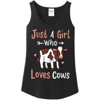 Cow Just a Who Loves Cows Gift for Cow Lovers. Ladies Essential Tank