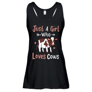 Cow Just a Who Loves Cows Gift for Cow Lovers. Ladies Essential Flowy Tank