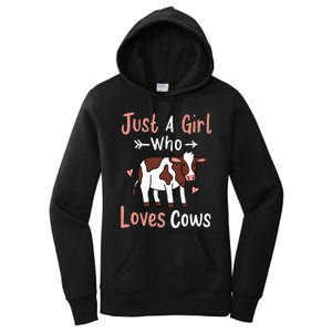 Cow Just a Who Loves Cows Gift for Cow Lovers. Women's Pullover Hoodie