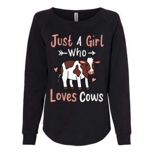 Cow Just a Who Loves Cows Gift for Cow Lovers. Womens California Wash Sweatshirt