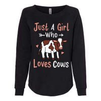 Cow Just a Who Loves Cows Gift for Cow Lovers. Womens California Wash Sweatshirt