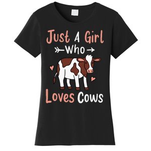 Cow Just a Who Loves Cows Gift for Cow Lovers. Women's T-Shirt