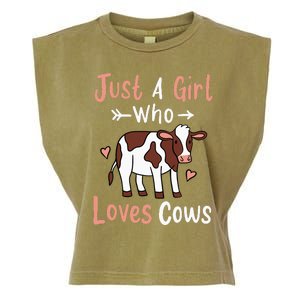 Cow Just a Who Loves Cows Gift for Cow Lovers. Garment-Dyed Women's Muscle Tee