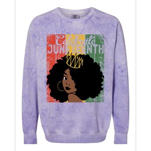 Celebrate Juneteenth African Melanin Blm Black History Gift Colorblast Crewneck Sweatshirt