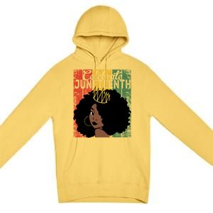 Celebrate Juneteenth African Melanin Blm Black History Gift Premium Pullover Hoodie