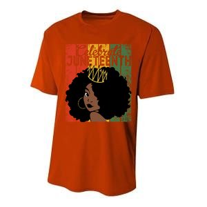 Celebrate Juneteenth African Melanin Blm Black History Gift Performance Sprint T-Shirt