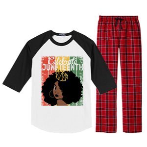 Celebrate Juneteenth African Melanin Blm Black History Gift Raglan Sleeve Pajama Set