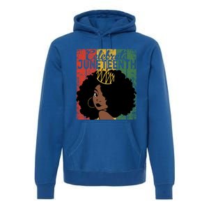 Celebrate Juneteenth African Melanin Blm Black History Gift Premium Hoodie