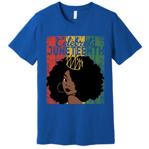 Celebrate Juneteenth African Melanin Blm Black History Gift Premium T-Shirt