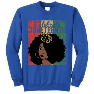 Celebrate Juneteenth African Melanin Blm Black History Gift Tall Sweatshirt