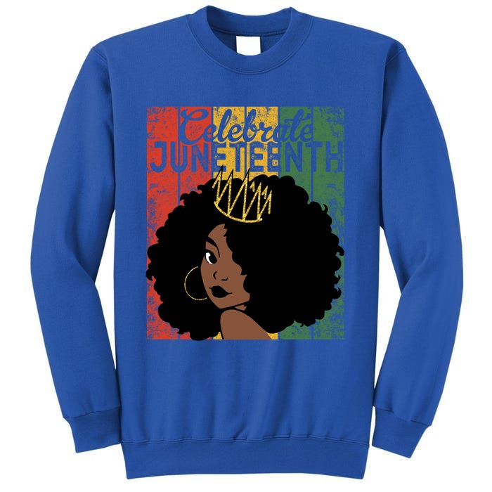 Celebrate Juneteenth African Melanin Blm Black History Gift Tall Sweatshirt