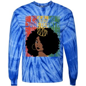 Celebrate Juneteenth African Melanin Blm Black History Gift Tie-Dye Long Sleeve Shirt