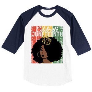 Celebrate Juneteenth African Melanin Blm Black History Gift Baseball Sleeve Shirt