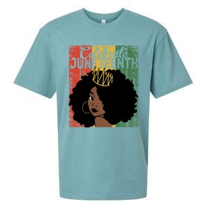 Celebrate Juneteenth African Melanin Blm Black History Gift Sueded Cloud Jersey T-Shirt