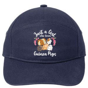 Guinea Pig Just A Giirl Who Loves Guinea Pigs Retro 7-Panel Snapback Hat