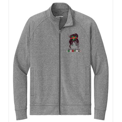 Cute Just A Girl Who Loves Christmas Stretch Full-Zip Cadet Jacket