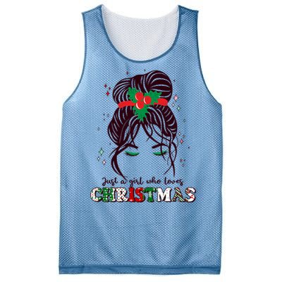 Cute Just A Girl Who Loves Christmas Mesh Reversible Basketball Jersey Tank