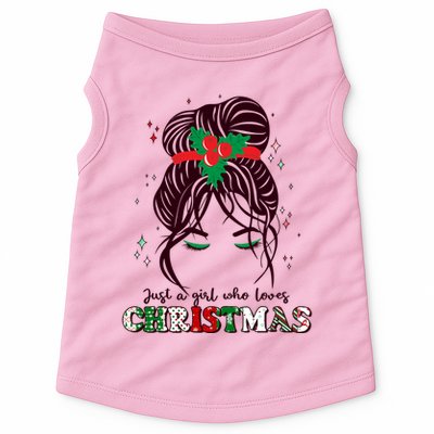 Cute Just A Girl Who Loves Christmas Doggie Tank