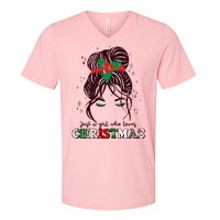 Cute Just A Girl Who Loves Christmas V-Neck T-Shirt