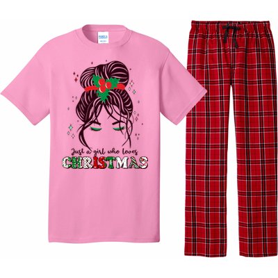 Cute Just A Girl Who Loves Christmas Pajama Set