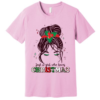 Cute Just A Girl Who Loves Christmas Premium T-Shirt
