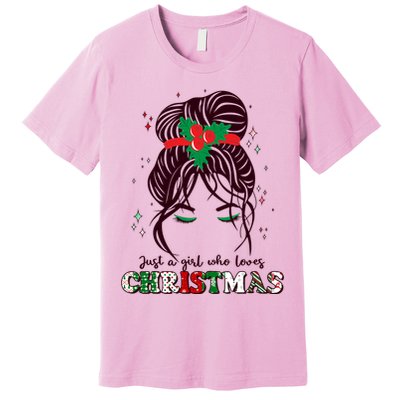 Cute Just A Girl Who Loves Christmas Premium T-Shirt