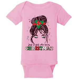 Cute Just A Girl Who Loves Christmas Baby Bodysuit