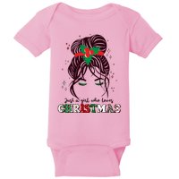 Cute Just A Girl Who Loves Christmas Baby Bodysuit