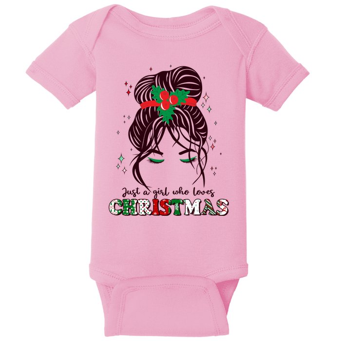 Cute Just A Girl Who Loves Christmas Baby Bodysuit