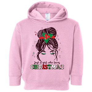 Cute Just A Girl Who Loves Christmas Toddler Hoodie