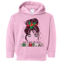 Cute Just A Girl Who Loves Christmas Toddler Hoodie