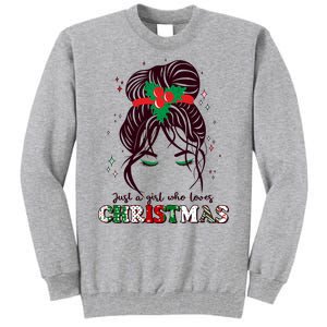 Cute Just A Girl Who Loves Christmas Tall Sweatshirt