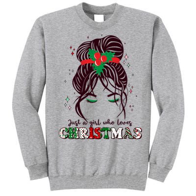 Cute Just A Girl Who Loves Christmas Tall Sweatshirt