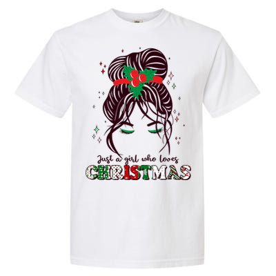 Cute Just A Girl Who Loves Christmas Garment-Dyed Heavyweight T-Shirt