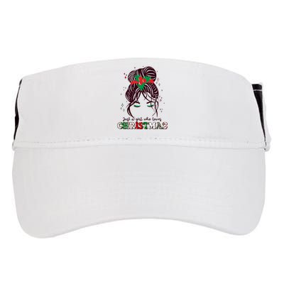 Cute Just A Girl Who Loves Christmas Adult Drive Performance Visor
