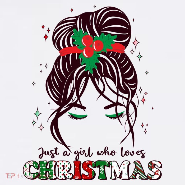Cute Just A Girl Who Loves Christmas Flatbill Hat