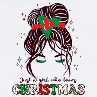Cute Just A Girl Who Loves Christmas Womens Tank Top