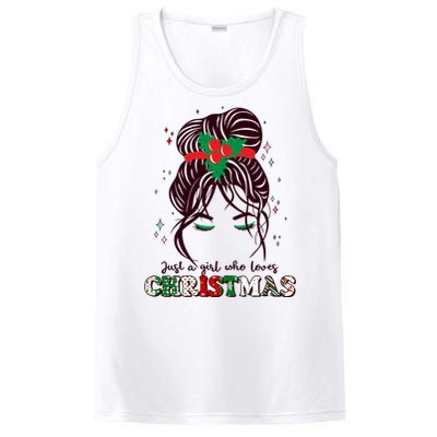 Cute Just A Girl Who Loves Christmas PosiCharge Competitor Tank