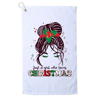 Cute Just A Girl Who Loves Christmas Golf Towel